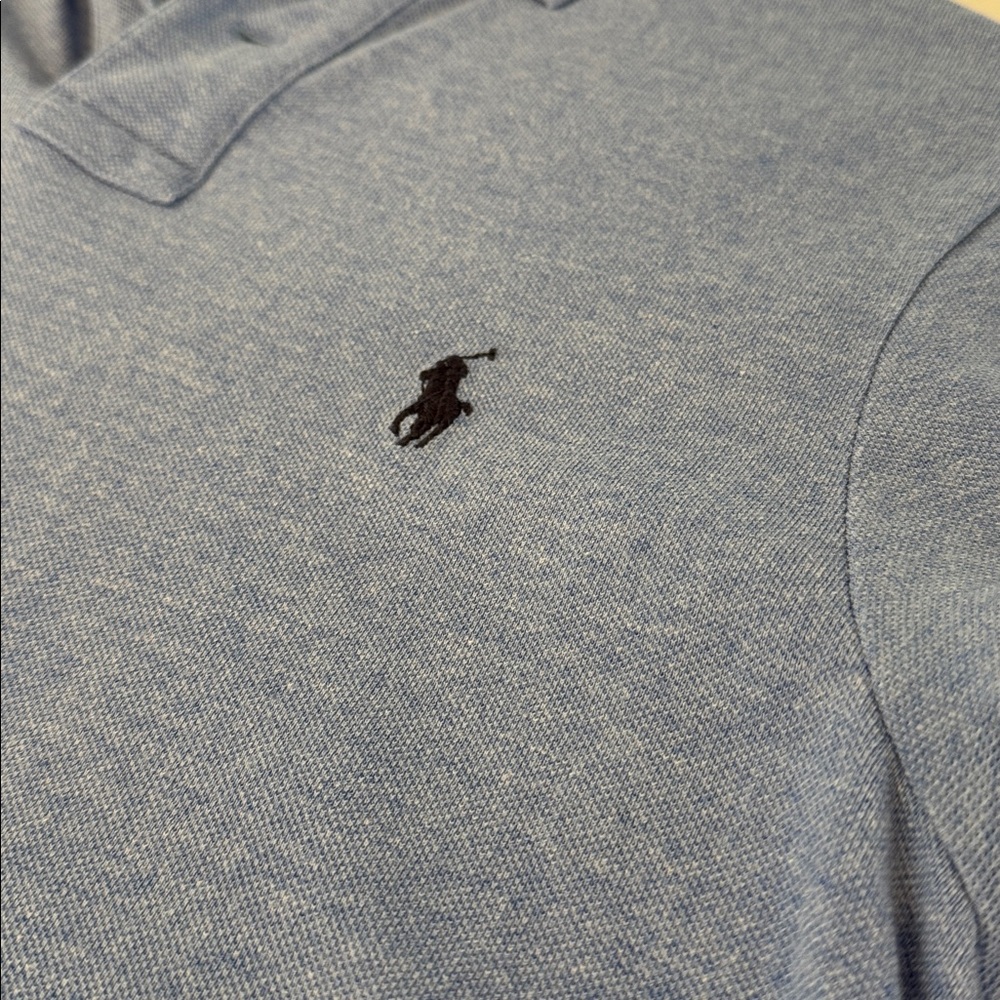 Polo by Ralph Lauren Men's Light Blue Polo Shirt - Picture 15 of 16